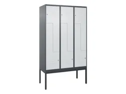 Z-garderobekast,HxBxD 2120x1200x500mm,vak B 200/400mm,cil.-slot