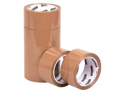 Verpakkingstape Quantore 50mmx60m PP bruin 6 Rol