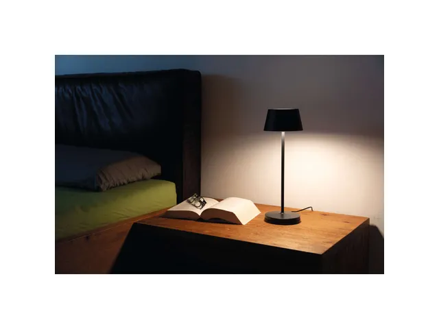 Lampe de table LED à pile MAULnina réglable anthracite
