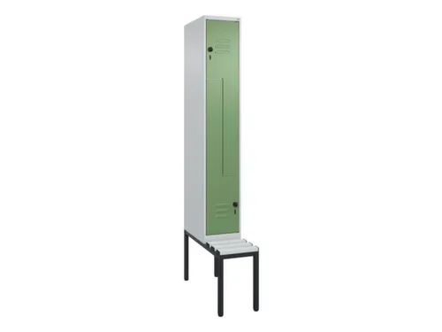 Z-garderobekast,HxBxD 2120x300x815mm,2vak,vak B 300mm,draaigrendel