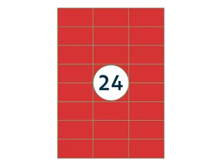 Gekleurde Etiketten 70x37mm Rood 42612 1000 Vel - 3