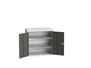universele kast,HxBxD 800x800x550mm,2xStalen bodem,draaigrendelslot - 1