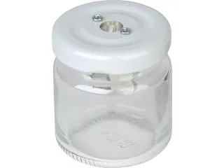 Puntenslijper Möbius & Ruppert enkel glas met deksel van blik metalen - 1