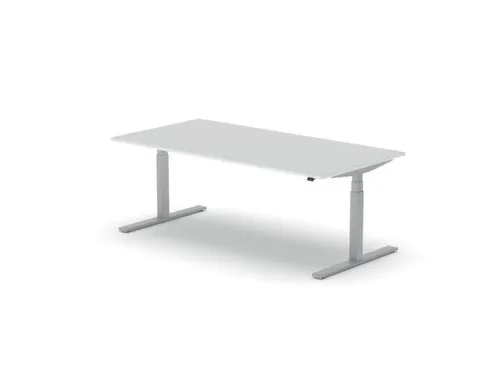 Elektrisch ihv bureau,HxBxD 650-1310x2000x1000mm,blad wit