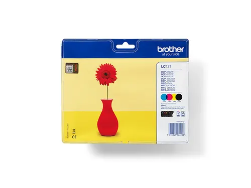 Brother LC-121 Valuepack Inktcartridges Zwart + Kleur