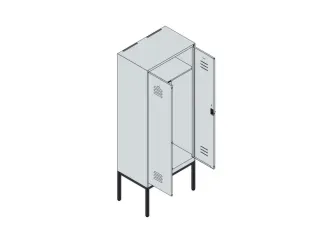 PBM-locker,HxBxD 2120x800x500mm,2vak,vak B 400mm,cil.-slot - 3