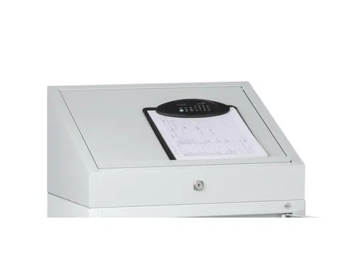 opzetelement lessenaar,v. bijzetkast,BxD 500x500mm,afsluitbaar,staal