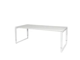 Domino Plus Bureau Hoogte Verstelbaar 2000x900mm Wit O-Poot Wit - 1