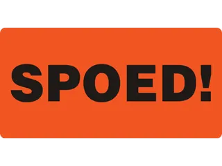 Etiket SPOED 500 etiketten Rol 500 Etiketten 80x40mm - 1