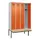 locker met bank,HxBxD 2120x1200x815mm,4vak,vak B 300mm,cilinderslot