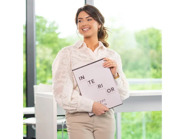 Showmap Rillstab A4 RI99439 30 Tassen Zwart met transparant insteekvak