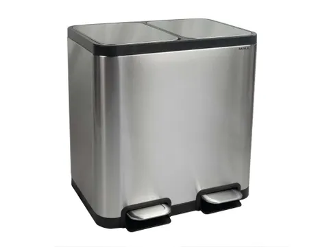 9502294 Afvalbak met voetpedaal MAULcycle 40L edelstaal 37.6x47x49cm z