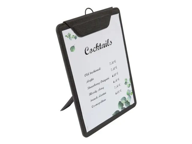 Porte-menu Sigel plastique noir A4