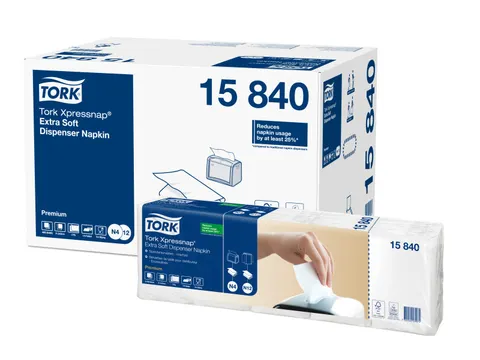 Tork Universal Gevouwen Servetten 15840 2-laags Wit 22x33cm 1/4 vouw