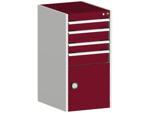 ladekast HxBxD 1000x525x525mm 4laden romp RAL7035 front RAL3004