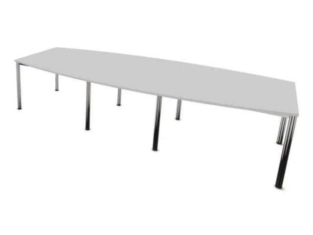 vergadertafel,HxBxD 740x3200x1400mm,vatvormig,MP-lichtgrijs