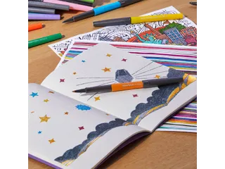 Fineliner Paper Mate Flair Metallic medium blister à 6 stuks - 8