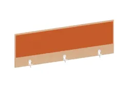 baliepaneel,v. bureau,aanbouw achter,B 1400mm,NE-esdoorn,BN3012-oranje