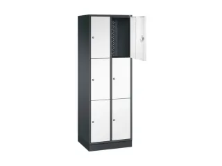 lockerkast,HxBxD 1950x620x500mm,2x3vakken,cil.-slot,sokkel - 1