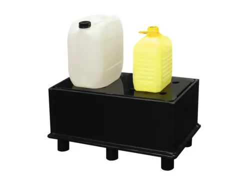 Opvangbak Hdpe 870x470x415mm V. 2x60l M. Poten Pe Plaat 60l