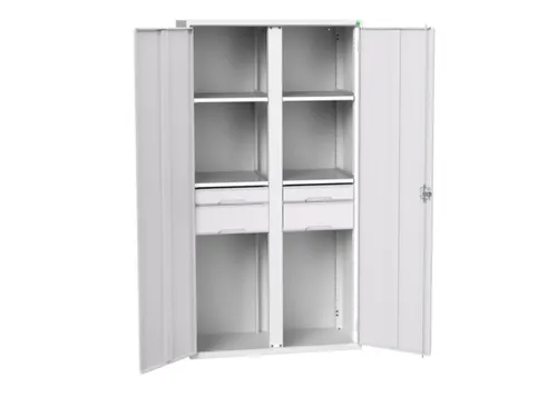 universele kast,HxBxD 2000x1050x550mm,4xStalen bodem,4lade(n)