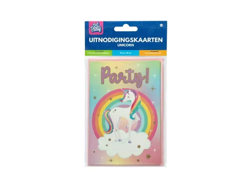 Uitnodigingskaarten Unicorn
