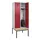 locker met bank,HxBxD 2120x800x815mm,2vak,vak B 400mm,draaigrendel