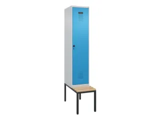 locker met bank,HxBxD 2120x400x815mm,1vak,vak B 400mm,draaigrendel - 2