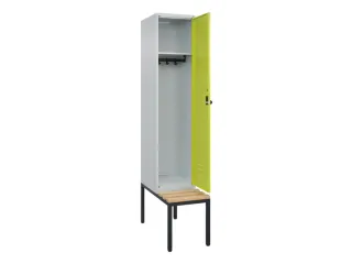 locker met bank,HxBxD 2120x400x815mm,1vak,vak B 400mm,draaigrendel - 2