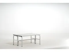 banc double HxLxP 450x1015x700mm barres alu