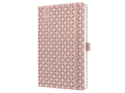Weekagenda Flair A5 2026 (NL/FR/EN/DU) Pearl Rose Hardcover