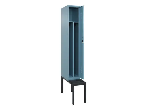 locker met bank,voor scheiding van kleding,HxBxD 2120x300x815mm,1vak