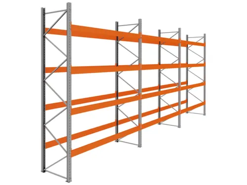 palletstelling,basis+2xaanbouw,HxBxD 4620x11200x1100mm,vakl. 3400kg