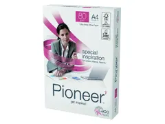 Pioneer office kopieerpapier 4-gaats 80 gram Wit Doos 5x500vel