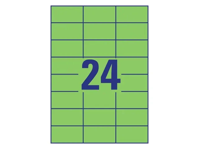 Etiquette Avery Zweckform 3450 70x37mm vert 2400 pièces