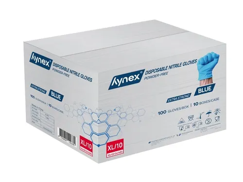 Handschoen Hynex nitril XL blauw 5gr extra sterk 100 stuks