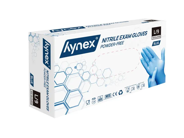 Gant Hynex nitrile L bleu 3,5g 100 pièces