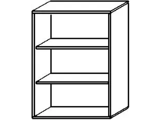 kantoorstelling,HxBxD 1150x800x430mm,2xhouten vloer,decor romp wit - 7