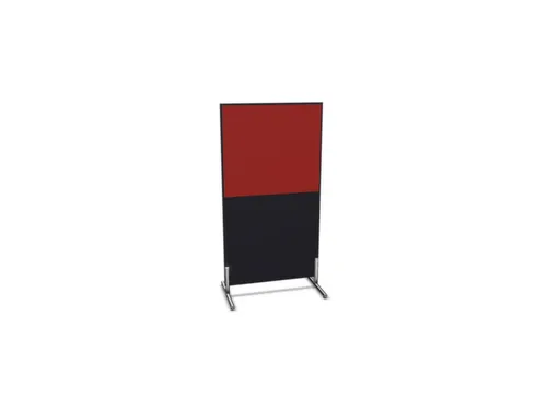 scheidingswand,HxB 1545x800mm,CC-zwart,BN4011-rood