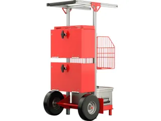 bhv-wagen,draagverm. 47,8kg,PU-banden,HxBxD 1147x570x636mm,aluminium - 2