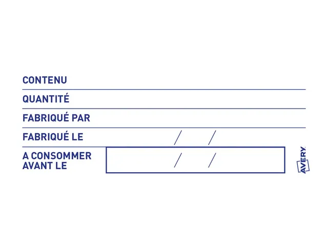 Avery etiketten voedselcodering Frans 98x40mm 300 etiketten op rol