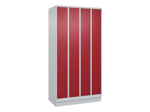 locker,HxBxD 1950x1000x500mm,4vak,vak B 250mm,cil.-slot,sokkel
