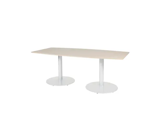 Linesto Vergadertafel Vaste Hoogte 200x100 Ton Robson Eiken 25mm Wit