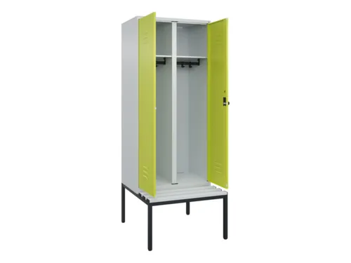 locker voor scheiding van kleding,HxBxD 2120x800x815mm,2vak