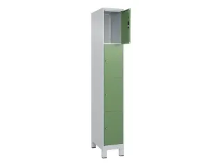 lockerkast,HxBxD 1950x300x500mm,1x4vakken,vak B 300mm,cil.-slot,voeten - 2