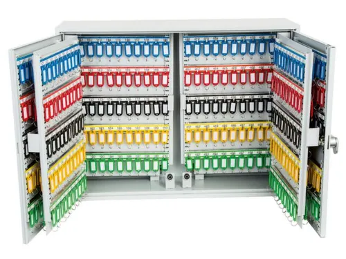 sleutelkast,600haak,HxBxD 550x730x205mm,romp grijs,front grijs