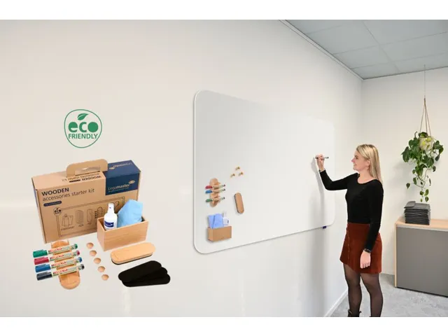 Whiteboard Starterkit WOODEN 17-delig
