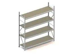 Breedvakstelling Basisveld 2500x2200x650mm 4 Houten Legborden 600kg