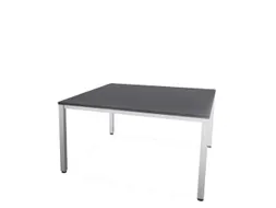 vergadertafel,HxBxD 740x1400x1400mm,hoekig,CC-zwart
