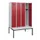 locker met bank,HxBxD 1950x1200x815mm,4vak,vak B 300mm,cilinderslot